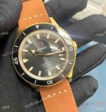 Copy Rado Captain Cook Automatic Watch Black Dial Gold Case